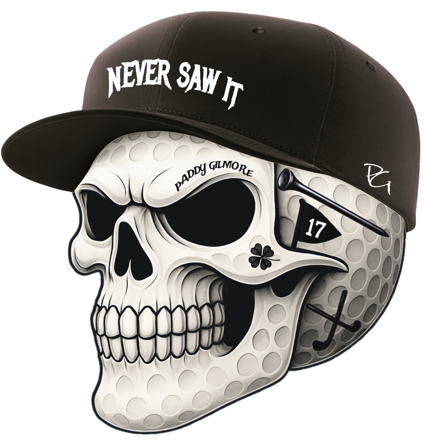 BLK/WHT SKULL