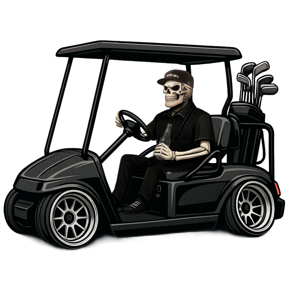 Black Lowrider Golf Cart