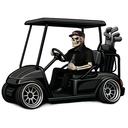 Black Lowrider Golf Cart