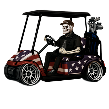 American Flag Lowrider Golf Cart
